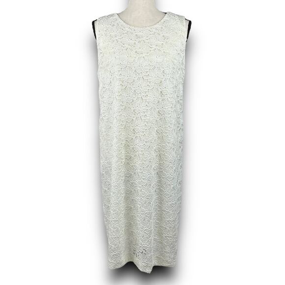 Pietro Brunelli Milano Sleeveless Lace Maternity Dress White Cream Size Medium - Picture 1 of 8